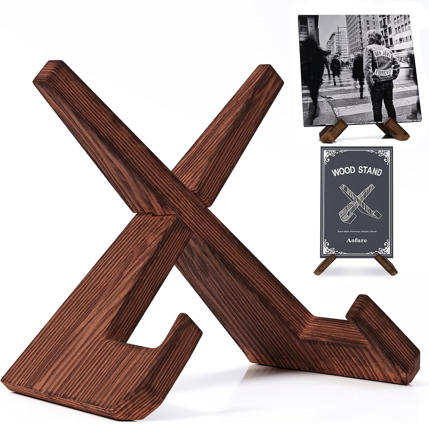 Display Stand Wood - Single Wood Vinyl Record Stand, Quick