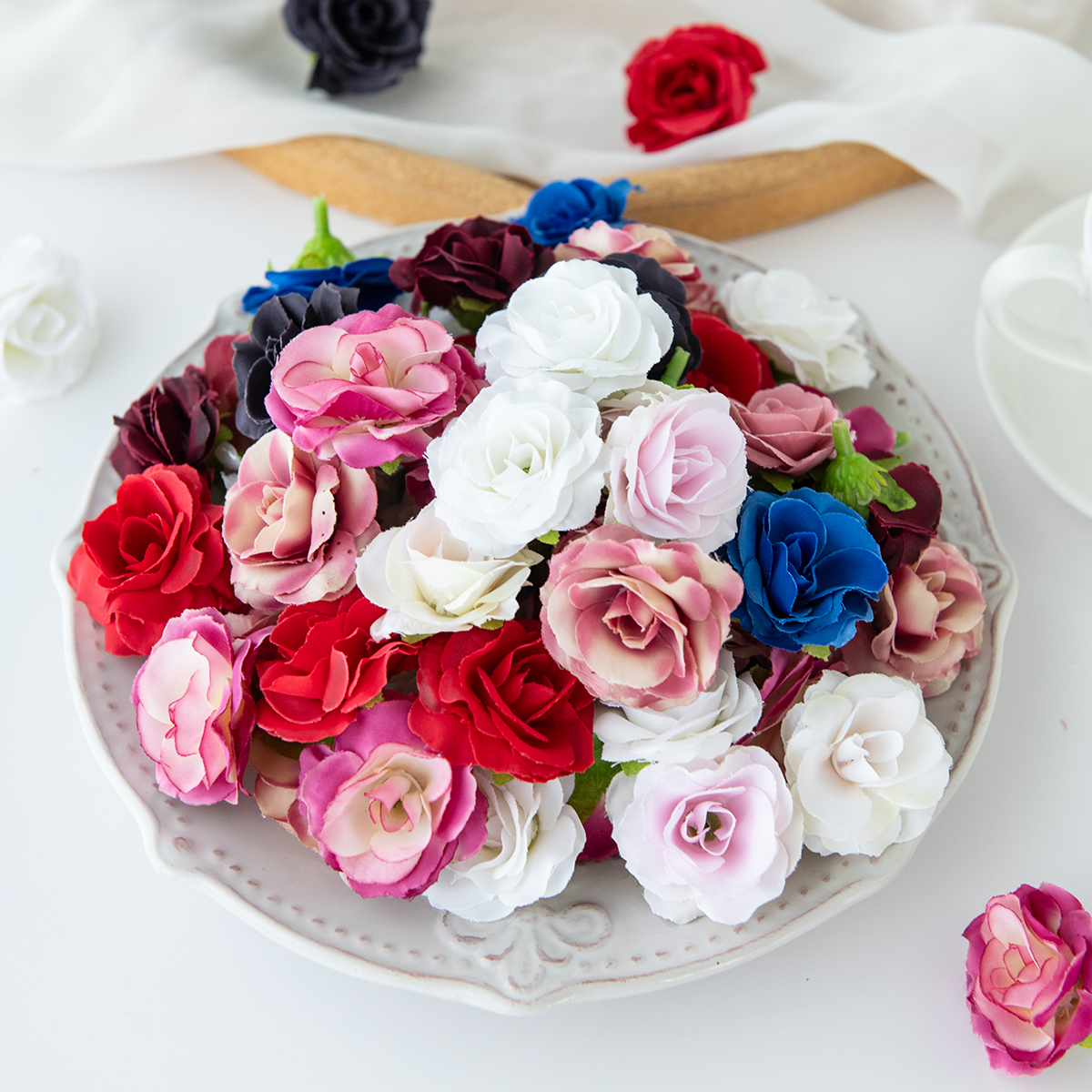 Bonsai Garden For Sale - Artificial Flowers Silk Roses Tea Bud
