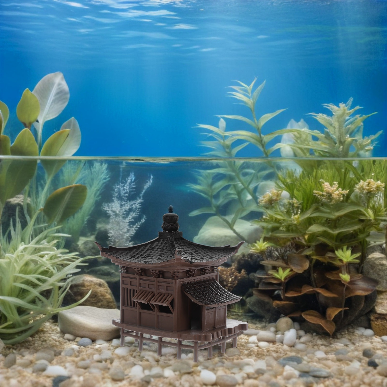 Bonsai Zen Garden Set - Aquarium Mini Pavilion Ornament Bonsai Zen