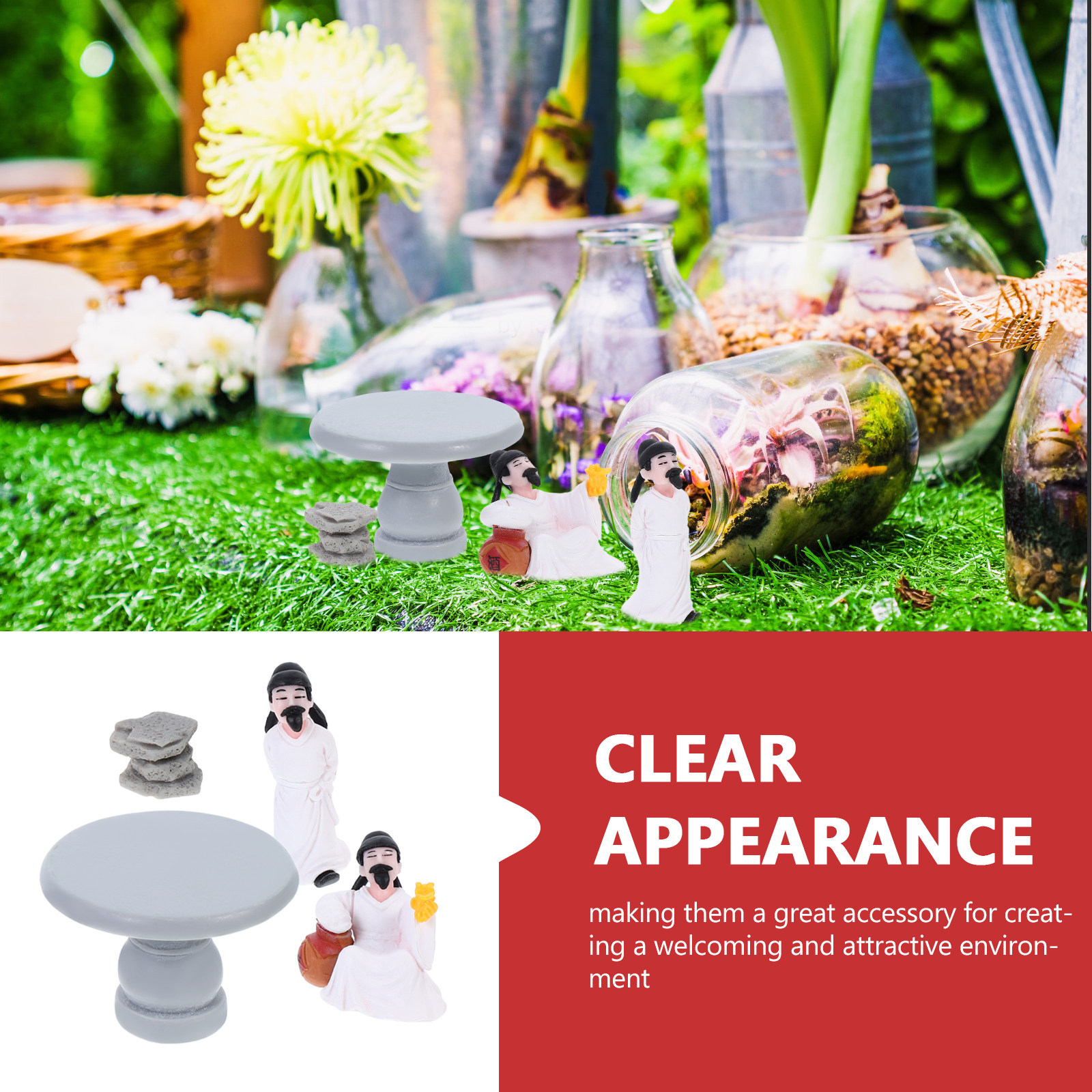 4Pcs Table and Chairs Set with - Bonsai Zen Garden Set のレビューと価格