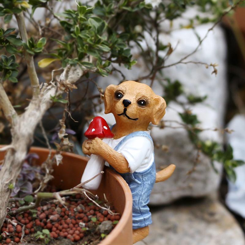 *Cute Hanging Dog Figurine Flo - Bonsai Garden Pot のレビューと価格