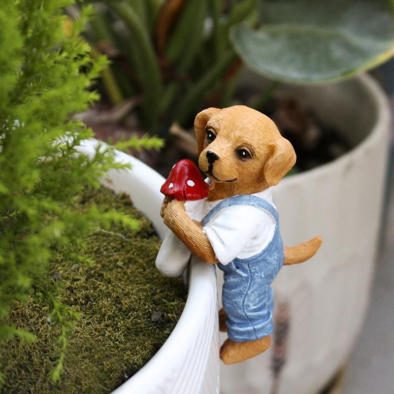 *Cute Hanging Dog Figurine Flo - Bonsai Garden Pot のレビューと価格