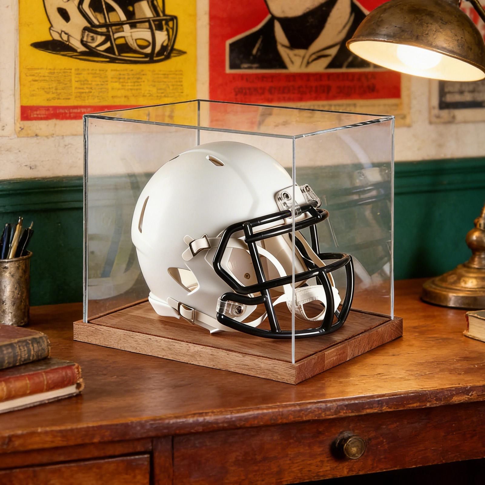 Football Helmet Display Case C - Display Stand Wood のレビューと価格