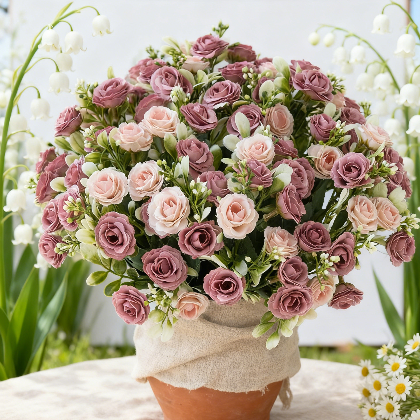 Artificial Flower Silk Rose We - Bonsai Garden Festival のレビューと価格