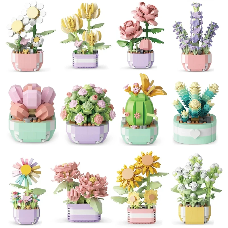 Flower Succulents Building Blo - Bonsai Garden Pot のレビューと価格