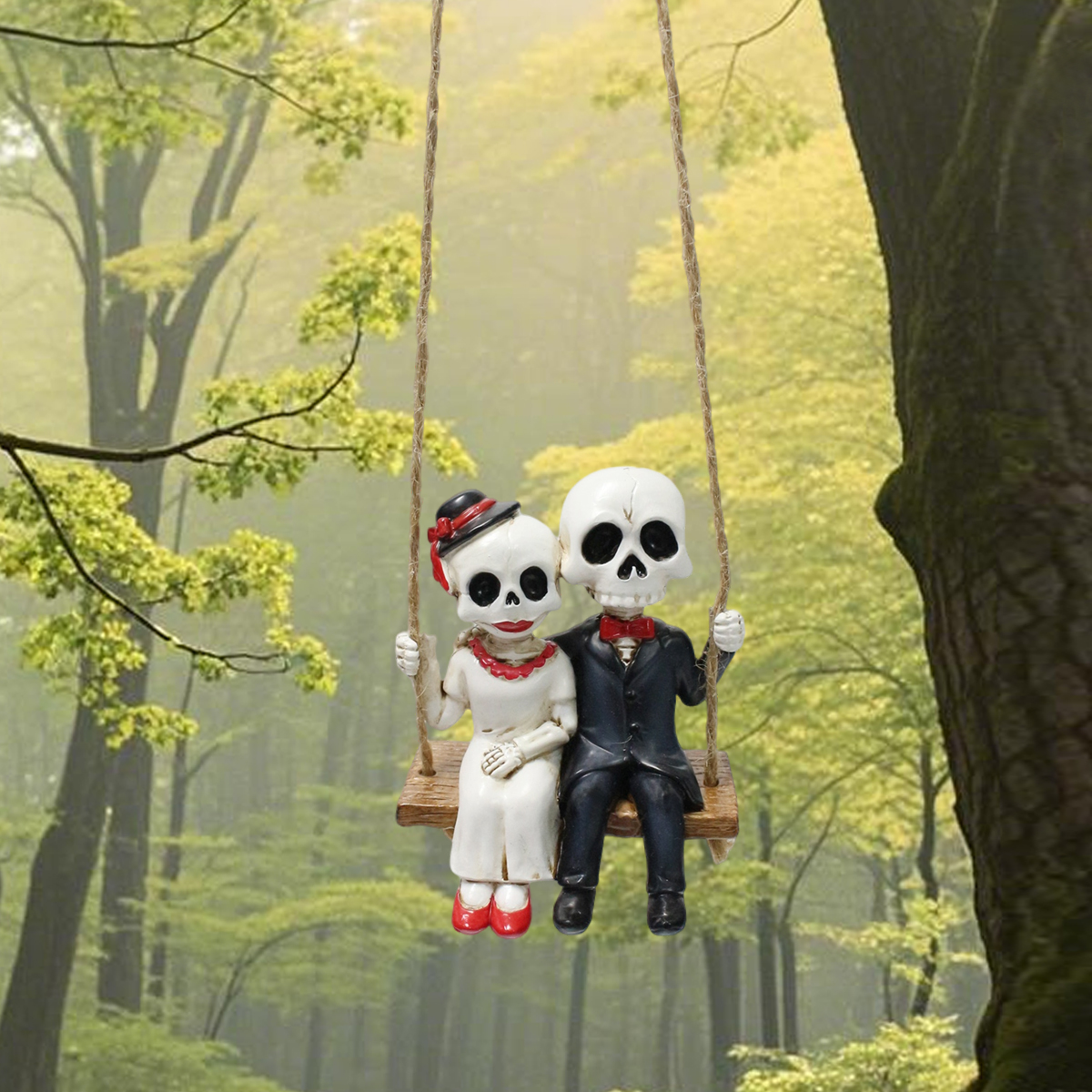 Resin Skeleton Couple Swing St - Bonsai Garden Festival のレビューと価格