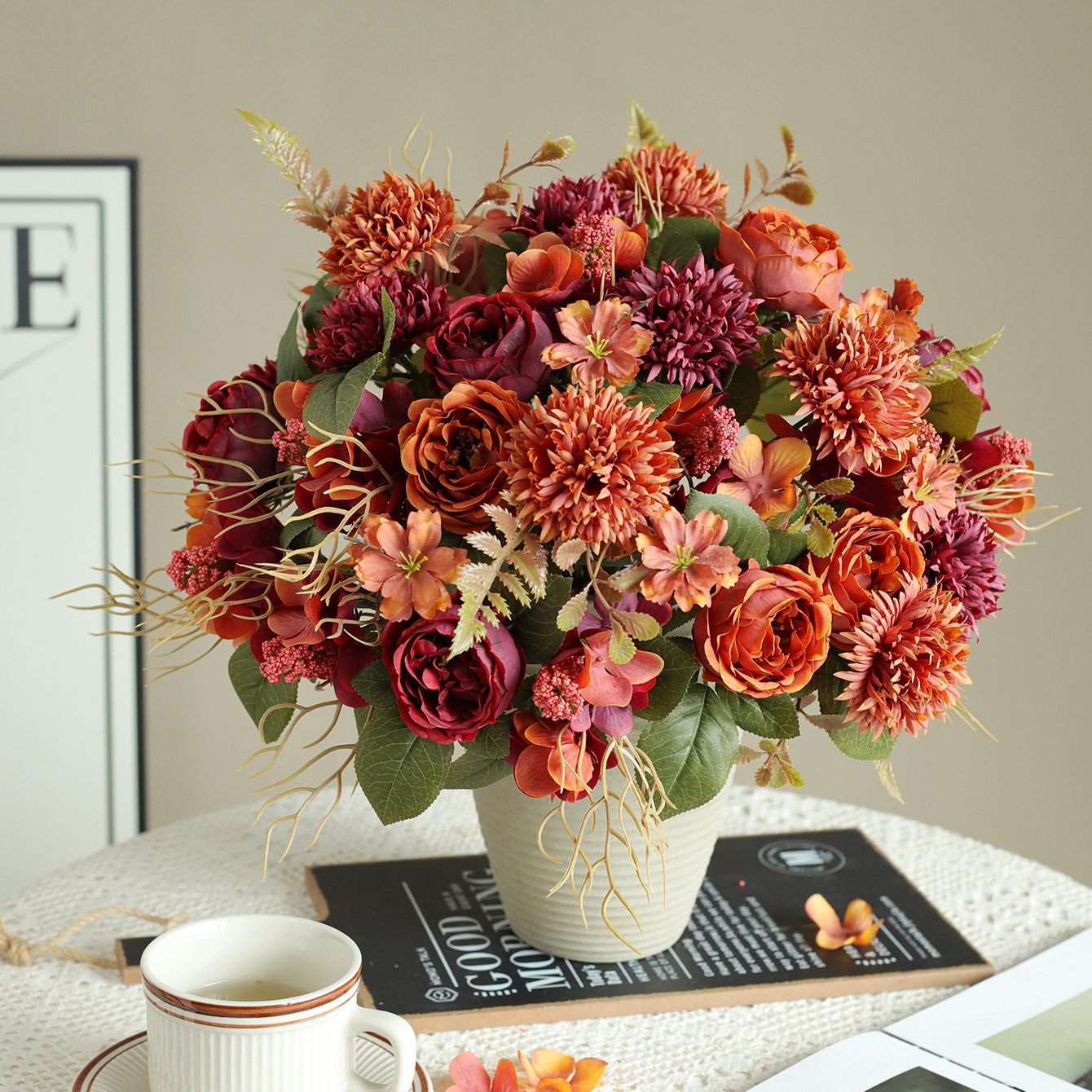 Artificial Flower Rose Decor W - Bonsai Garden For Sale のレビューと価格
