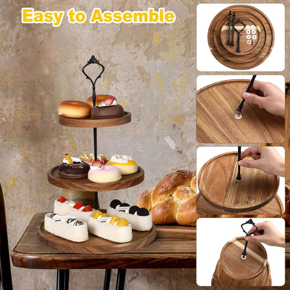 3 Set 3 Tier Wood Cupcake Stan - Display Stand Wood のレビューと価格