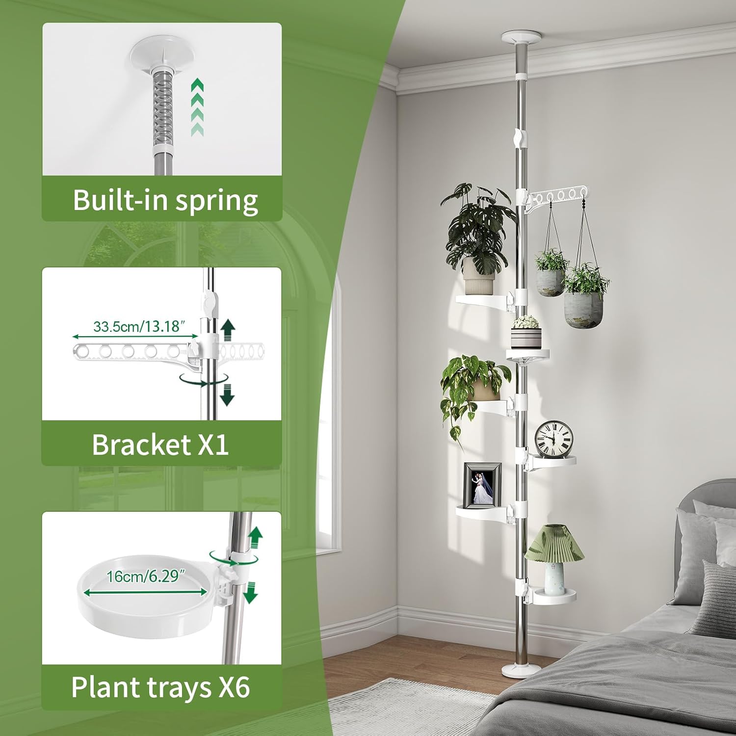 7-Layer Adjustable Plant Stand - Display Stand Wood のレビューと価格