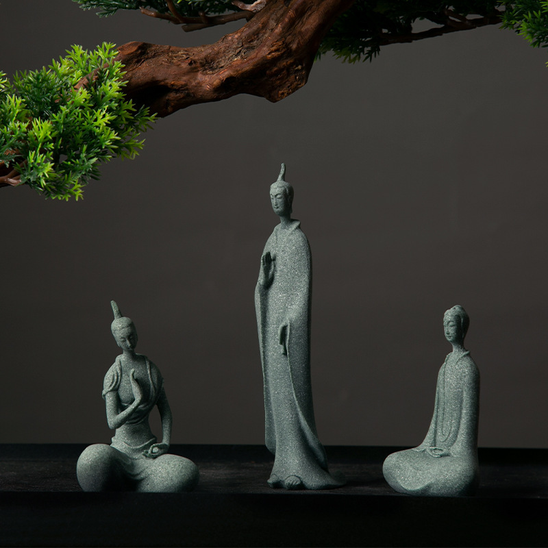 Mini Buddhist Monks Figurines  - Bonsai Garden Zen のレビューと価格