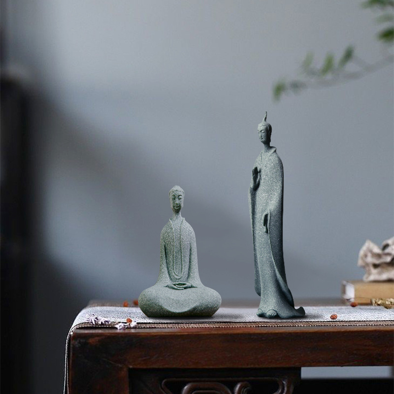 Mini Buddhist Monks Figurines  - Bonsai Garden Zen のレビューと価格