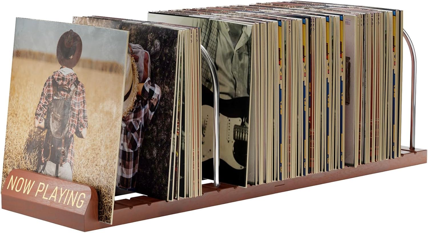 Vinyl Record Stand, 150 LP Sto - Display Stand Wood のレビューと価格