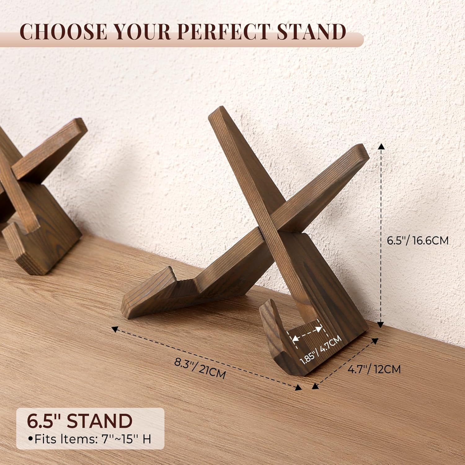 Plate Stand for Display, 6.5 I - Display Stand Wood のレビューと価格