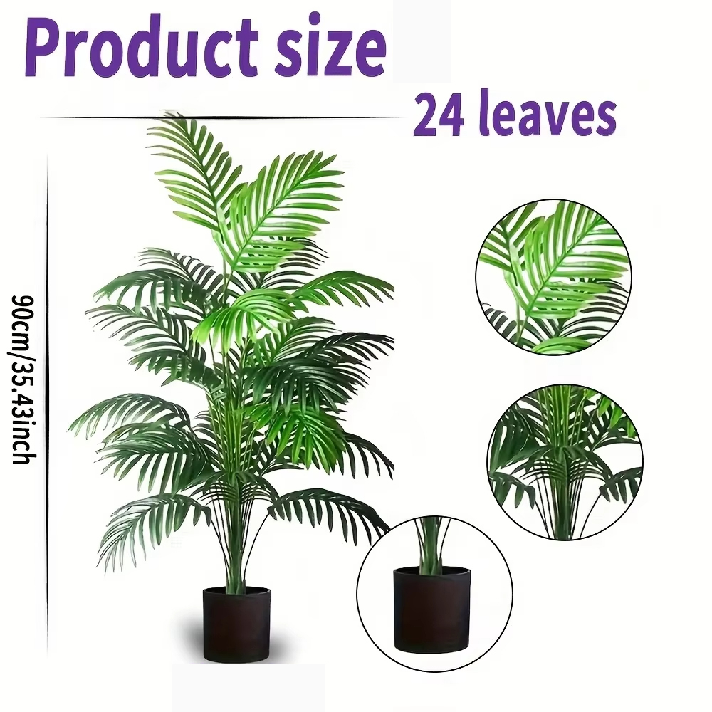 24 Leaves Areca Palm Artificia - Bonsai Garden Zen のレビューと価格