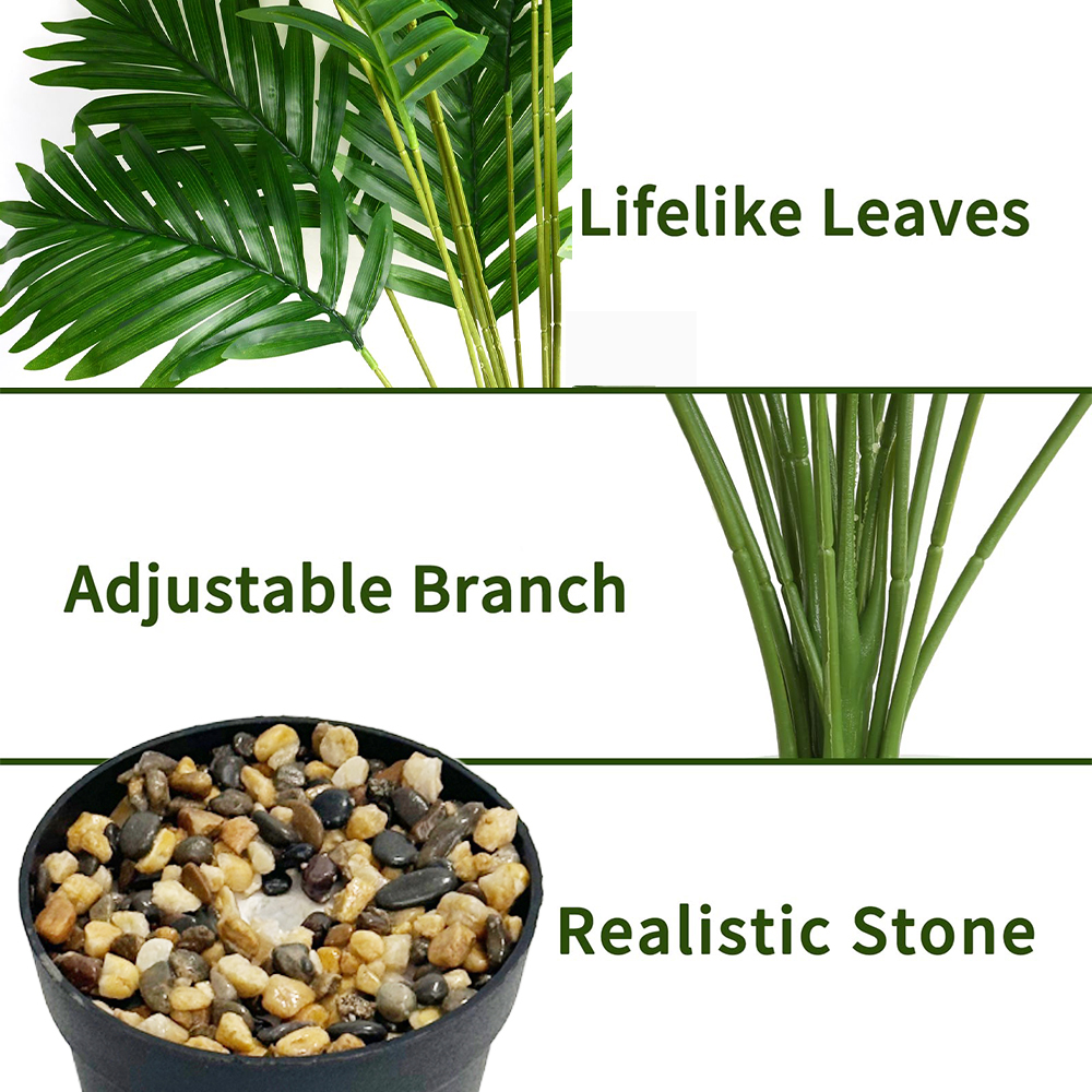 24 Leaves Areca Palm Artificia - Bonsai Garden Zen のレビューと価格