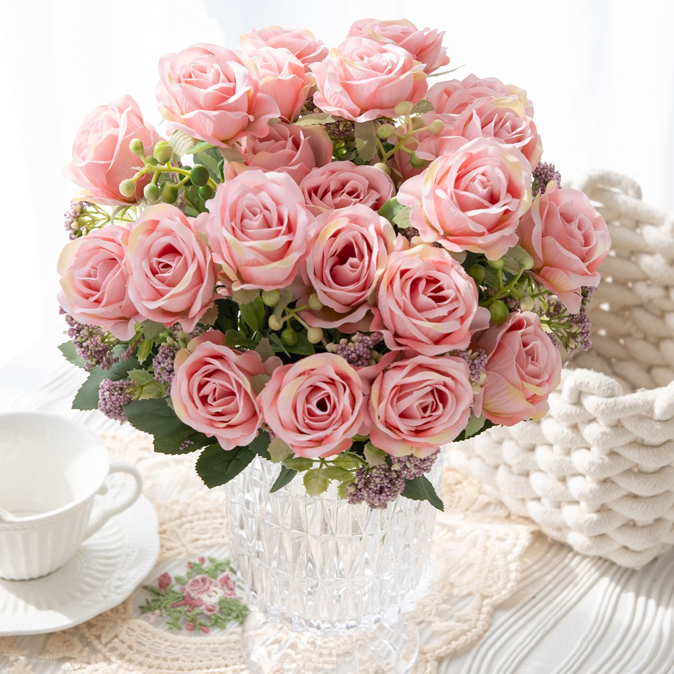 Artificial Flower Silk Rose Bo - Bonsai Garden For Sale のレビューと価格