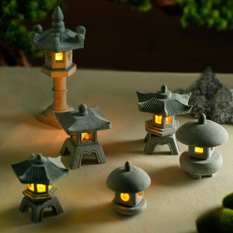 Mini Pagoda Lantern Light Gard - Landscape Bonsai Garden のレビューと価格
