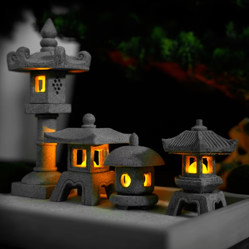 Mini Pagoda Lantern Light Gard - Landscape Bonsai Garden のレビューと価格