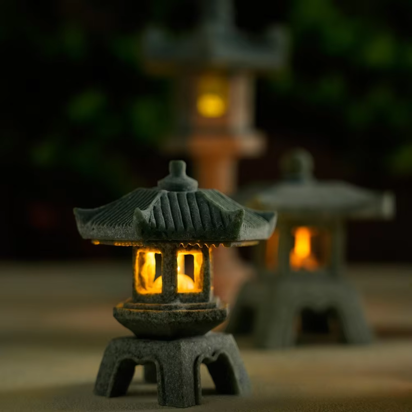 Mini Pagoda Lantern Light Gard - Landscape Bonsai Garden のレビューと価格