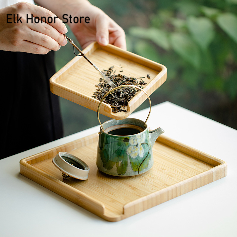 Chinese Bamboo Food Tray Puer  - Bonsai Garden Home のレビューと価格