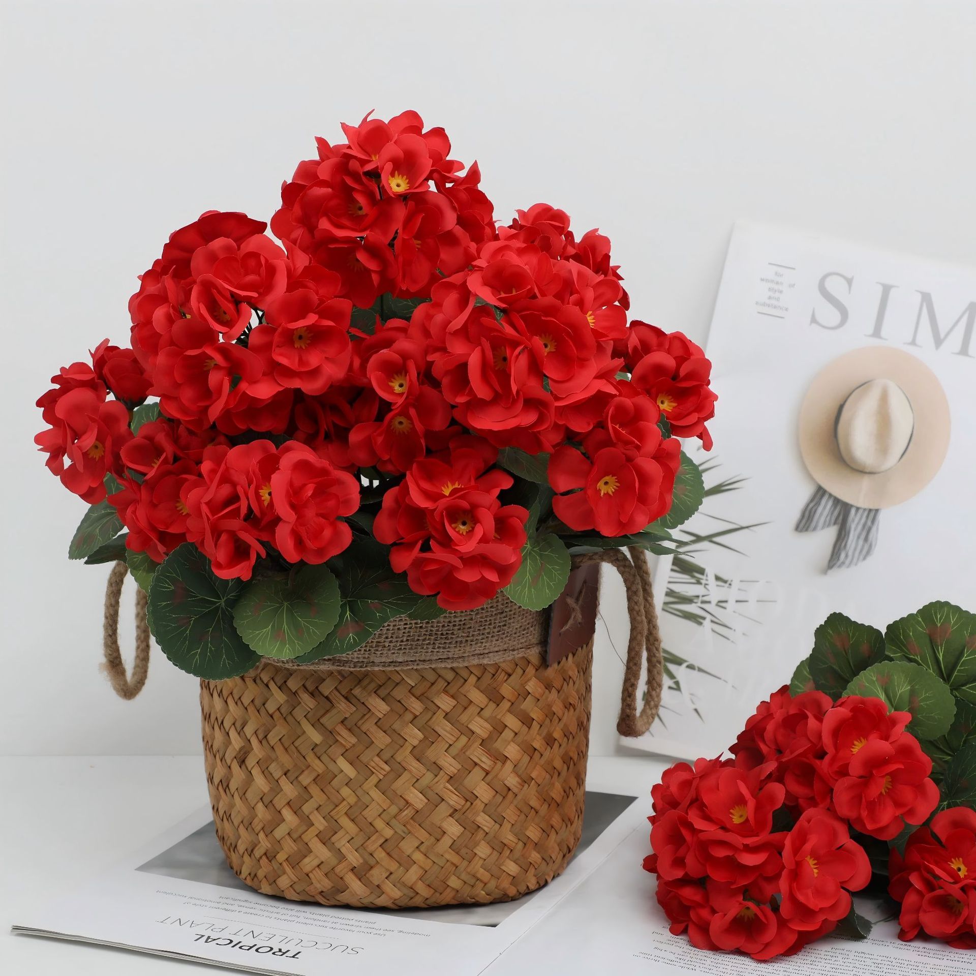 1/3PC Artificial Flower Begoni - Bonsai Garden Festival のレビューと価格