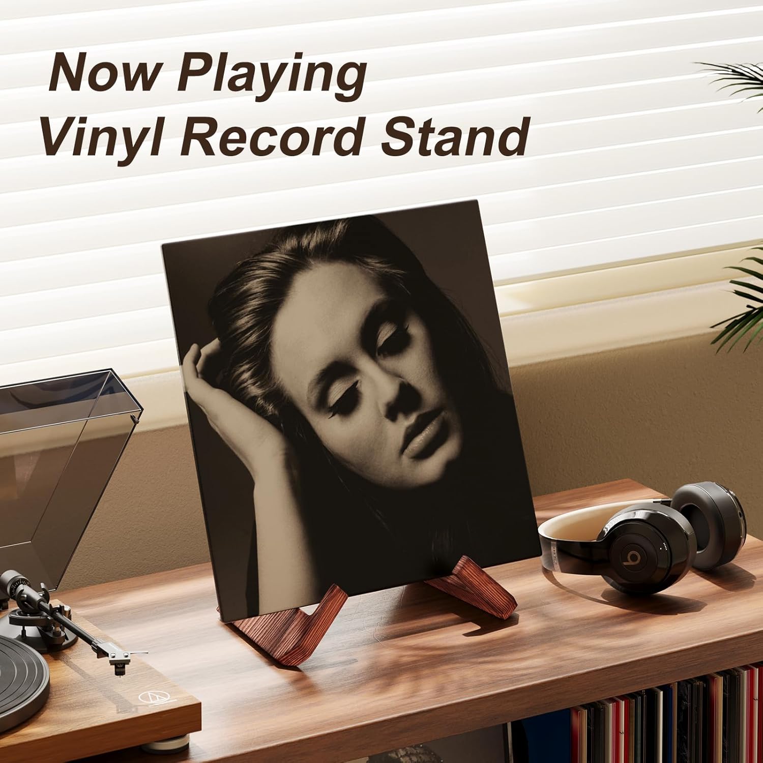 Single Wood Vinyl Record Stand - Display Stand Wood のレビューと価格