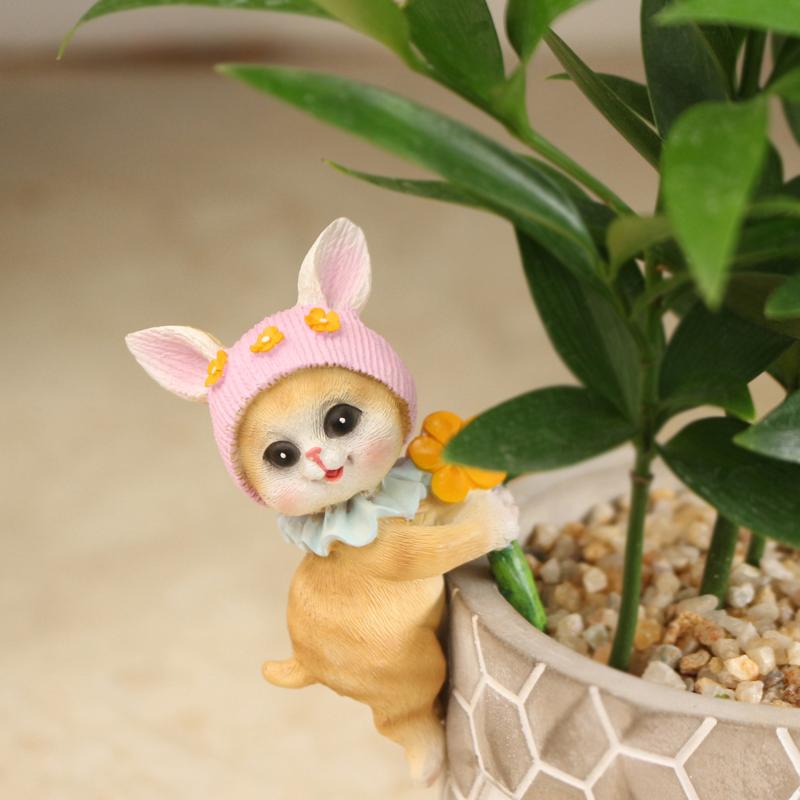 New Miniature Hanging Cat Figu - Bonsai Garden Pot のレビューと価格