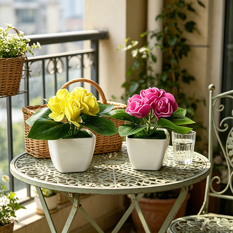 6-Flower Rose Simulation Small - Bonsai Garden Shop のレビューと価格