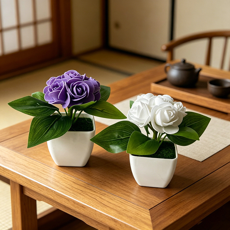 6-Flower Rose Simulation Small - Bonsai Garden Shop のレビューと価格