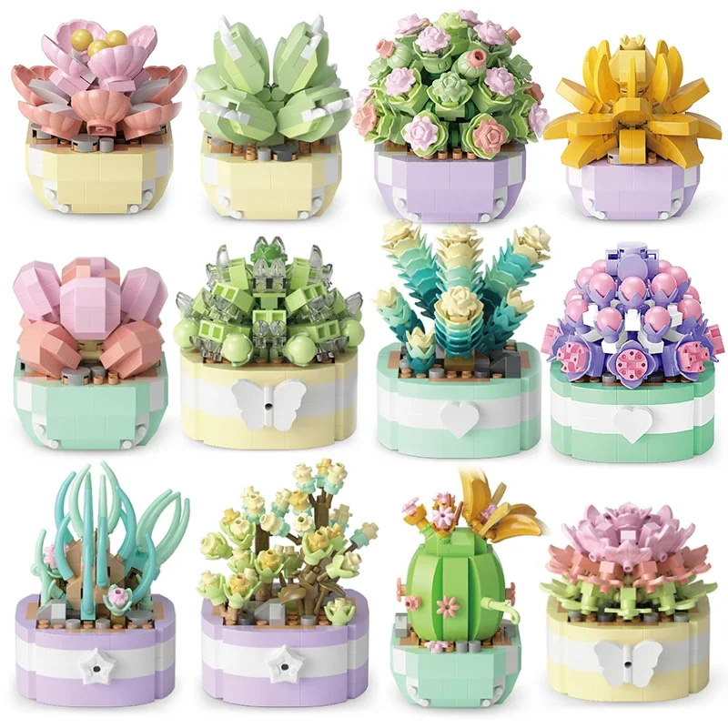 Flower Succulents Building Blo - Bonsai Garden Pot のレビューと価格