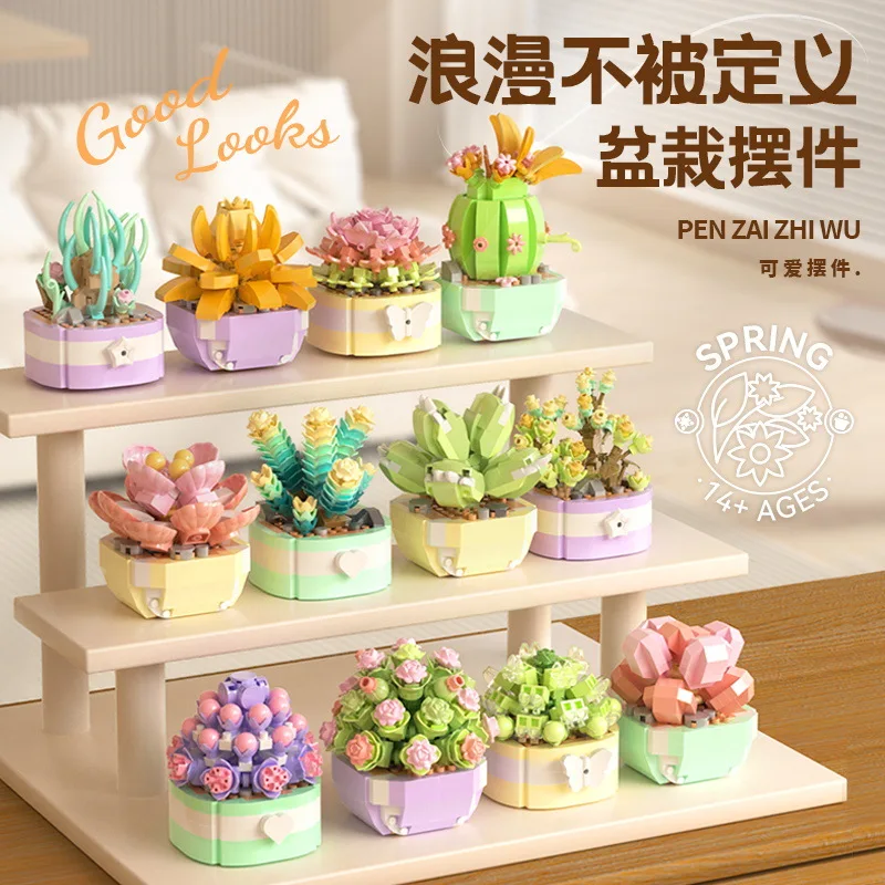 Flower Succulents Building Blo - Bonsai Garden Pot のレビューと価格