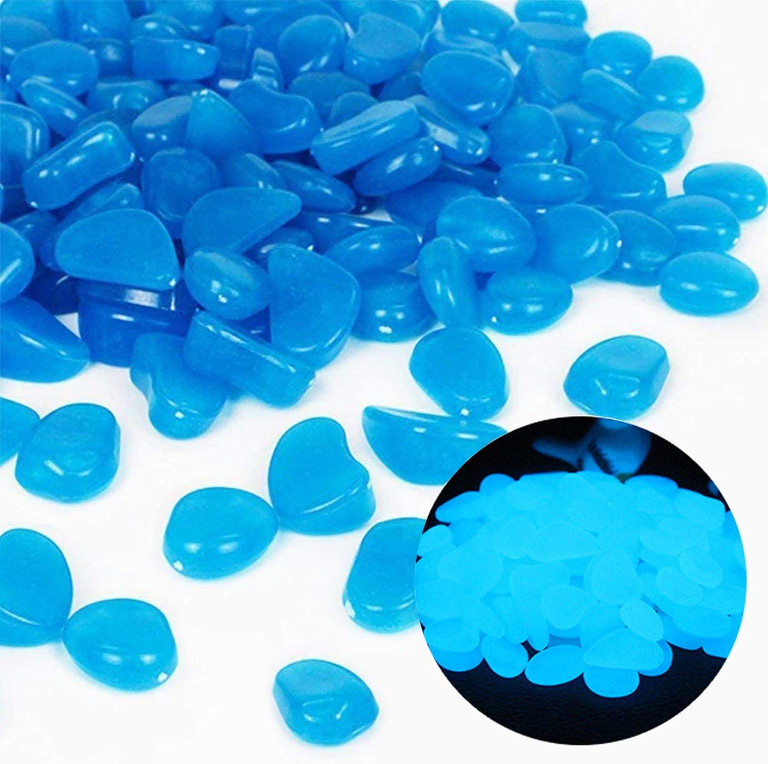 Fish Tank Rocks Glow Blue Pebb - Bonsai Garden Zen のレビューと価格