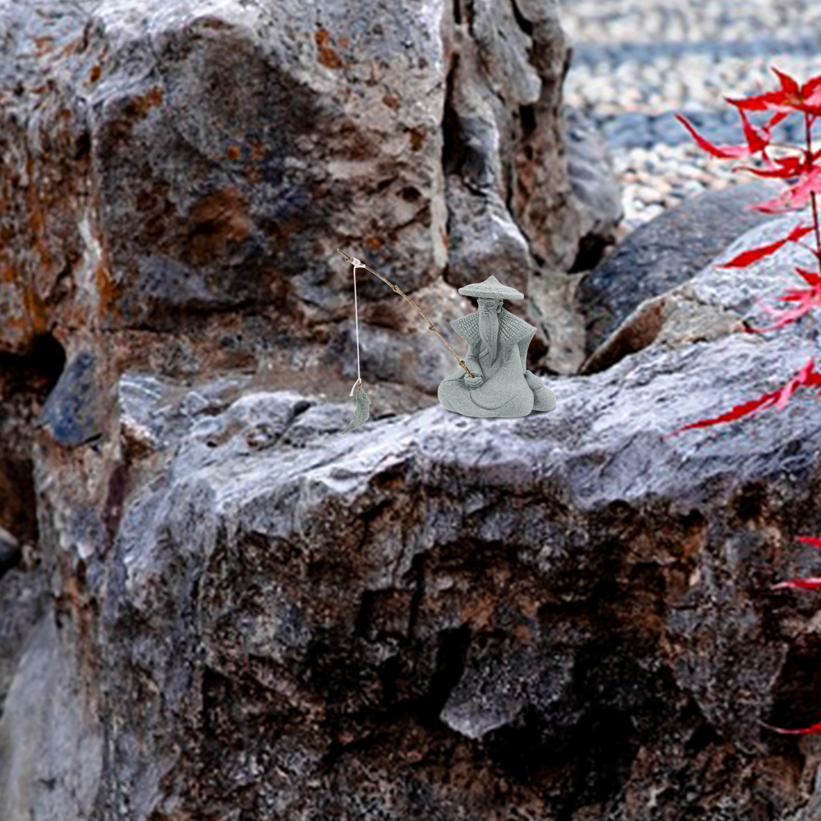 Small Resin Fisherman Statue F - Bonsai Garden Home のレビューと価格