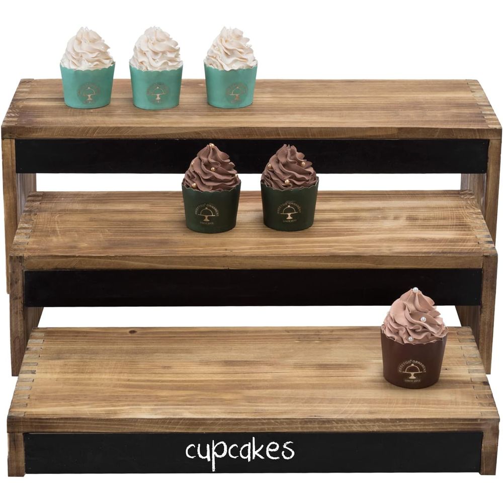 21 Inch Rustic Burnt Dark Brow - Display Stand Wood のレビューと価格