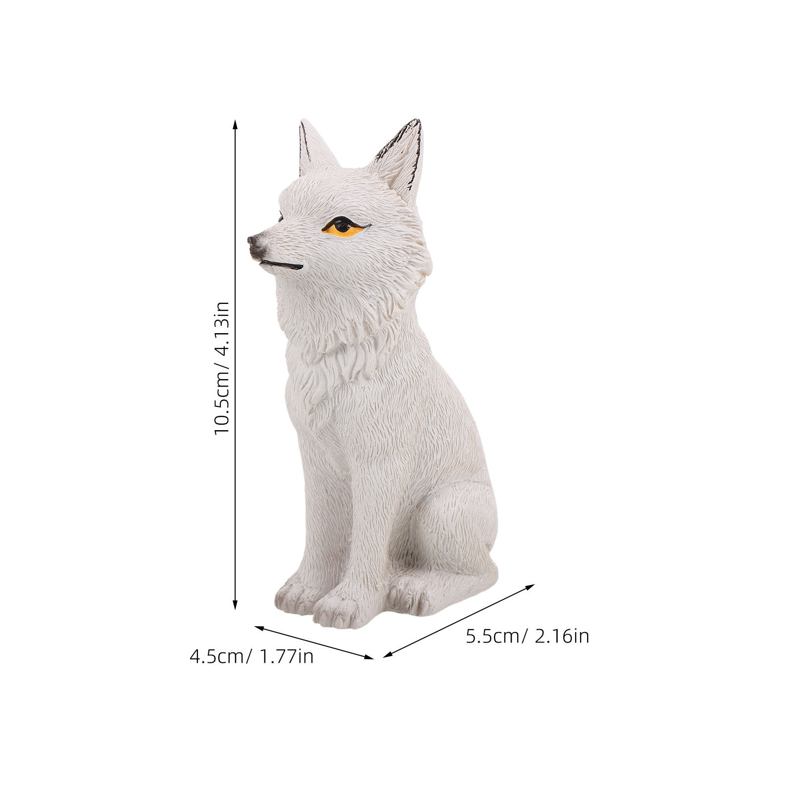 Mini Resin Fox Statue for Outd - Landscape Bonsai Garden のレビューと価格