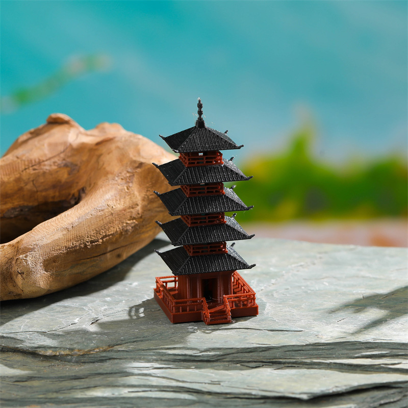 🛒1Pc Mini Pagoda Statue Chines - Bonsai Garden Zen のレビューと価格