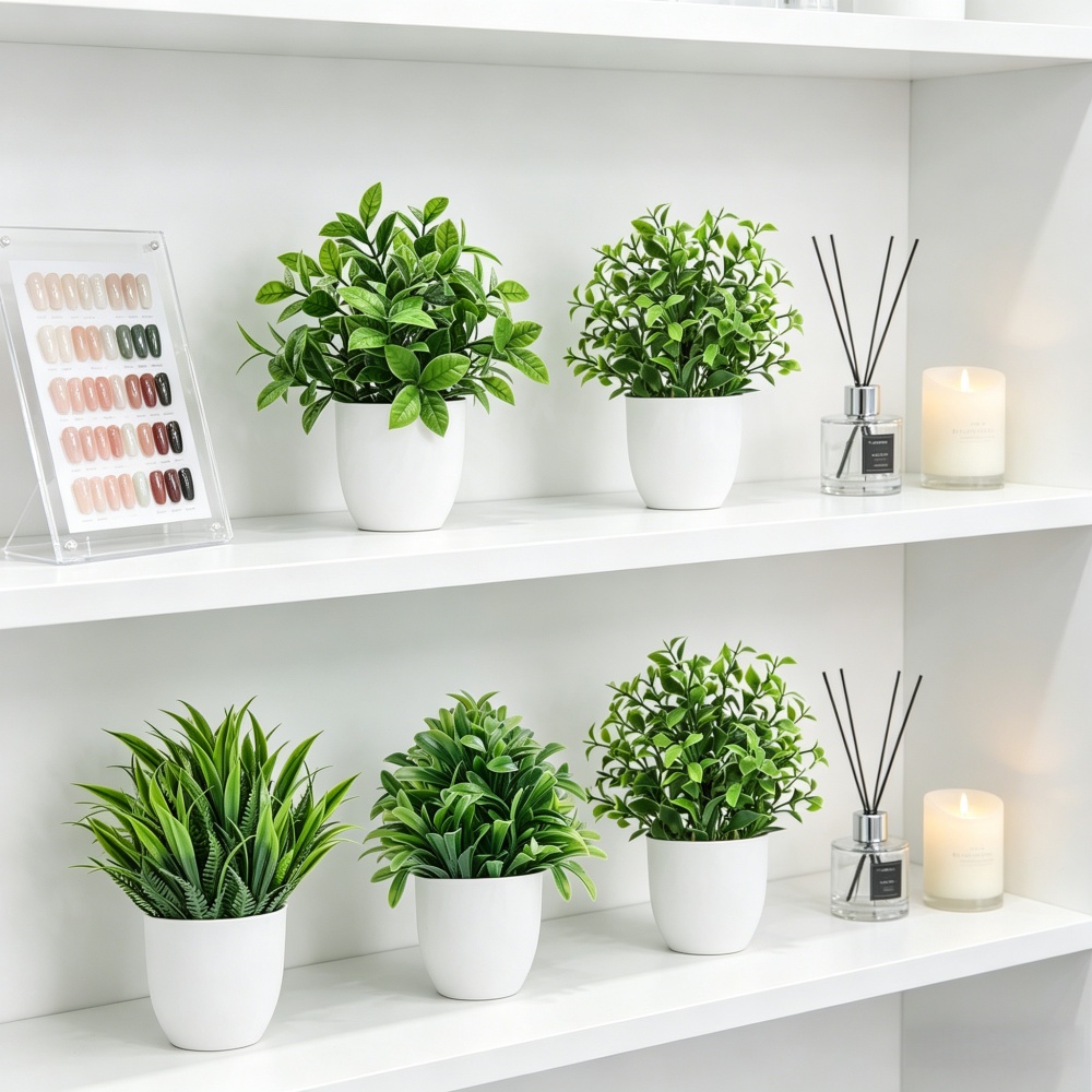 4pcs/set Mini Artificial Plant - Bonsai Garden Indoor のレビューと価格