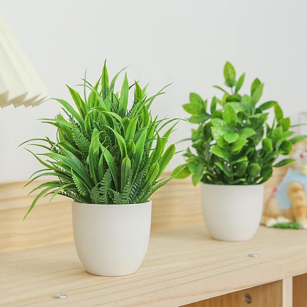 4pcs/set Mini Artificial Plant - Bonsai Garden Indoor のレビューと価格