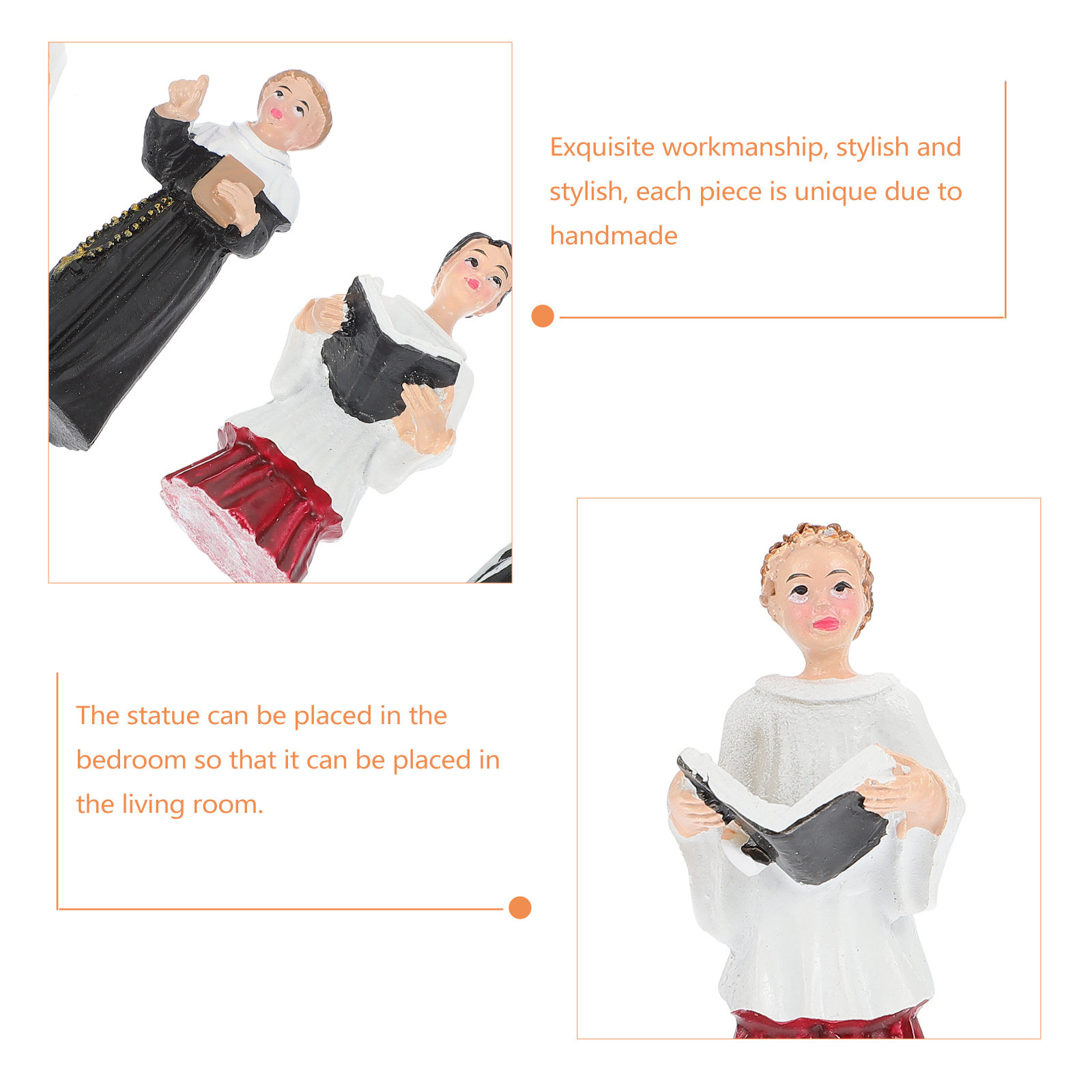 4Pcs Resin Nun Statue Western  - Landscape Bonsai Garden のレビューと価格