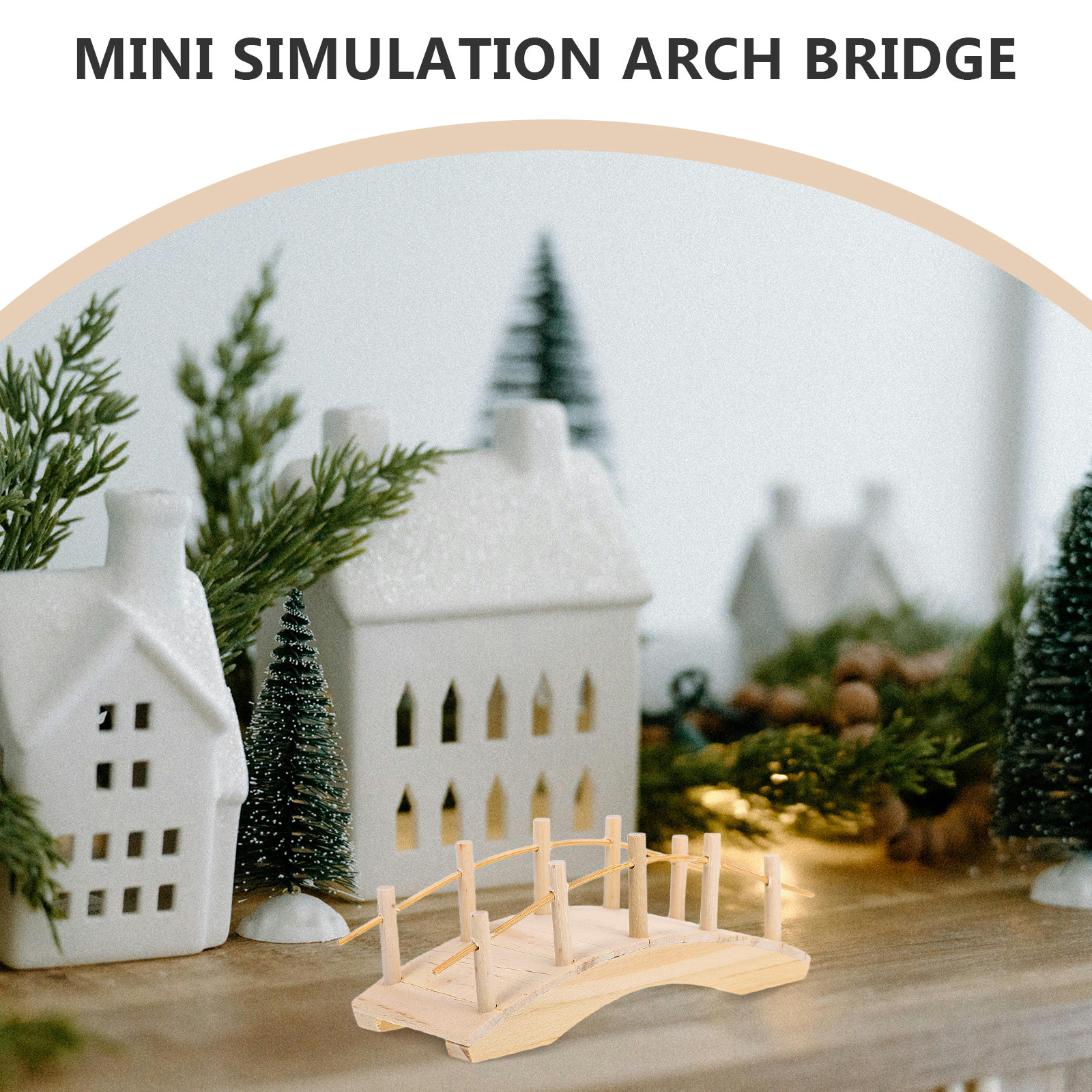 Miniature Wooden Arch Bridge V - Landscape Bonsai Garden のレビューと価格
