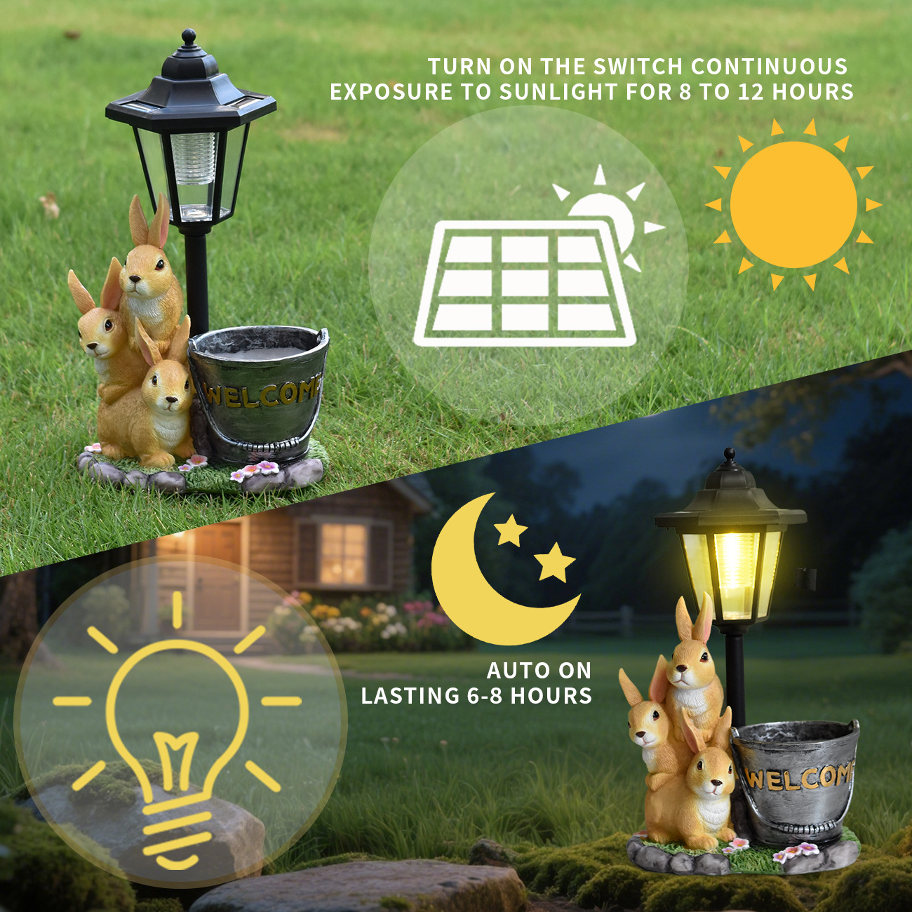 New rabbit solar garden light  - Landscape Bonsai Garden のレビューと価格
