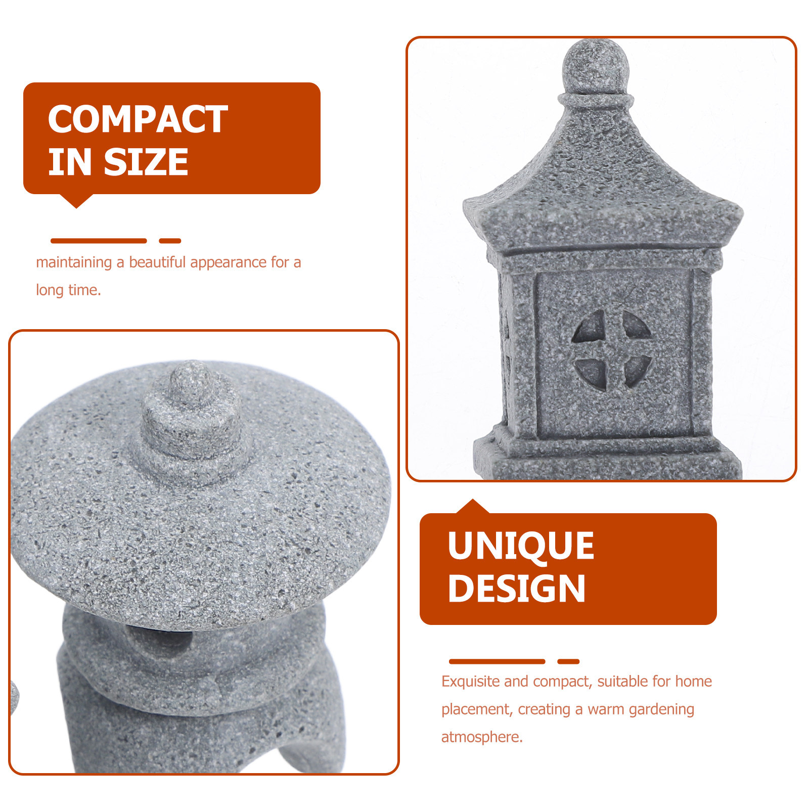 3Pcs Compact Miniature Pagoda  - Landscape Bonsai Garden のレビューと価格