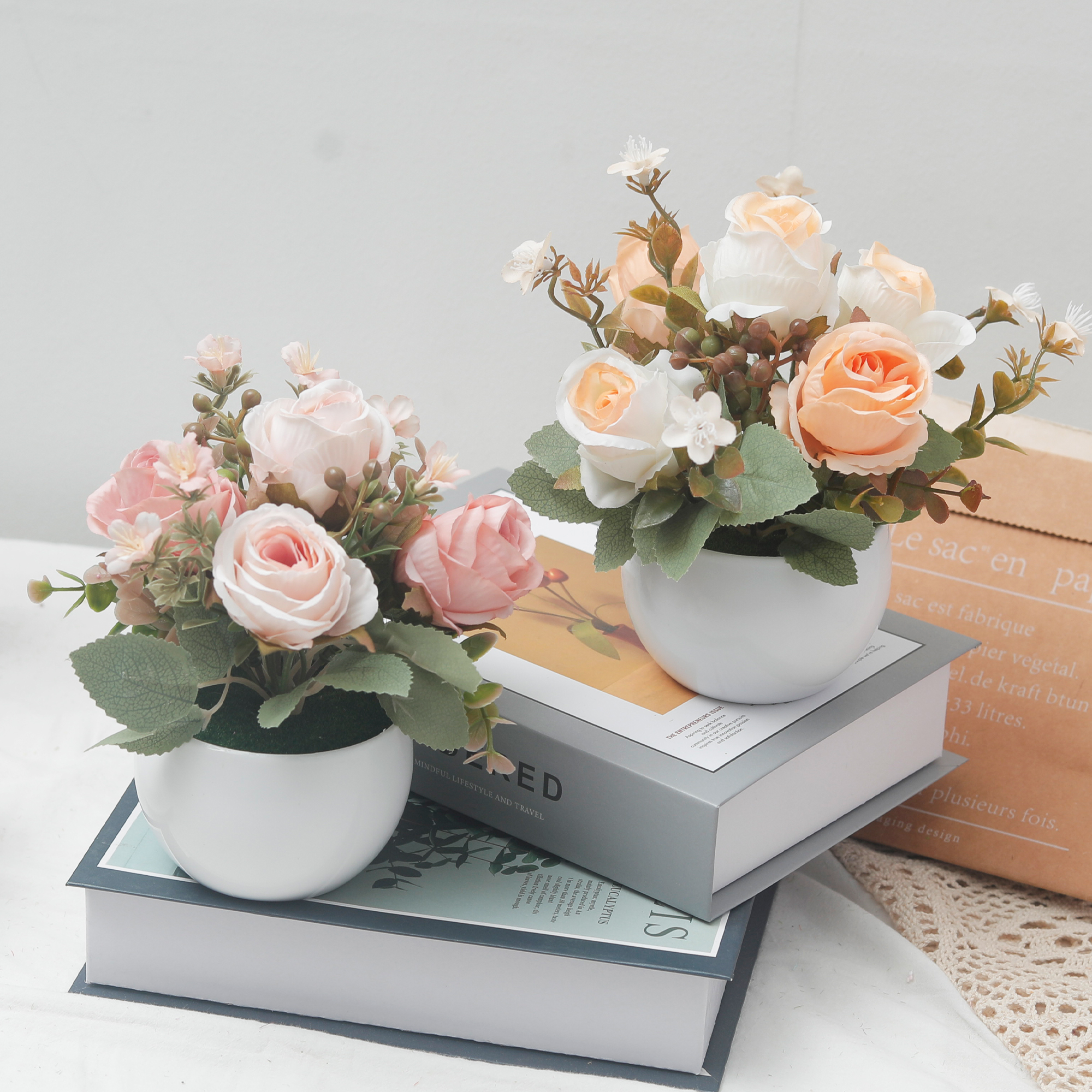Artificial Flowers Rose Bonsai - Bonsai Garden Festival のレビューと価格