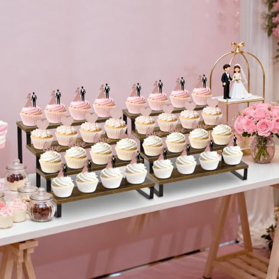 Wooden Cupcake Stand 2 Pack Ru - Display Stand Wood のレビューと価格